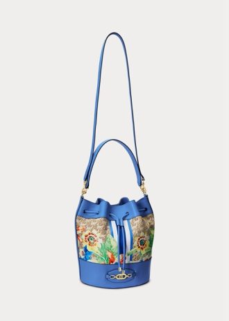 Bolso de mano grande Andie con monograma de Ralph Lauren para mujer en color caqui/azul Nueva Inglaterra