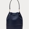 Bolso de mano grande Andie de cuero Ralph Lauren para mujer en color azul marino refinado Bolso de mano grande Andie de cuero Ralph Lauren para mujer en color azul marino refinado