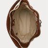 Bolso de mano grande Andie de paja Ralph Lauren para mujer, color natural, negro y tostado Lauren Bolso de mano grande Andie de paja Ralph Lauren para mujer, color natural, negro y tostado Lauren