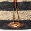 Bolso de mano grande Andie de paja Ralph Lauren para mujer, color natural, negro y tostado Lauren Bolso de mano grande Andie de paja Ralph Lauren para mujer, color natural, negro y tostado Lauren