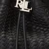 Bolso de mano mediano tejido Andie de Ralph Lauren para mujer, color negro Bolso de mano mediano tejido Andie de Ralph Lauren para mujer, color negro