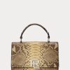 Bolso de mano Ralph Lauren The Python RL con asa superior para mujer en color cobre