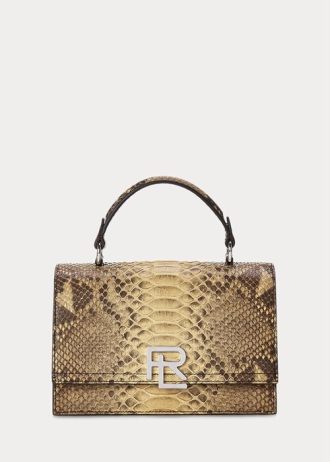 Bolso de mano Ralph Lauren The Python RL con asa superior para mujer en color cobre