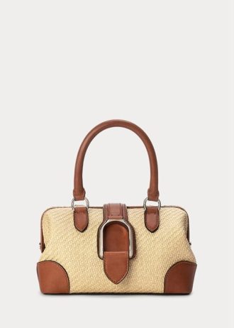 Bolso mini Welington de rafia Ralph Lauren para mujer en color natural