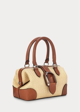 Bolso mini Welington de rafia Ralph Lauren para mujer en color natural