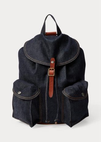 Bolso mochila vaquero Ralph Lauren para mujer True Indigo