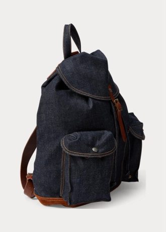 Bolso mochila vaquero Ralph Lauren para mujer True Indigo