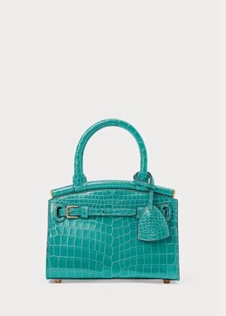 Bolso Ralph Lauren Alligator Mini RL50 para mujer en color menta