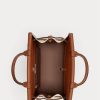 Bolso Ralph Lauren RL50 mediano de rafia y piel de becerro para mujer