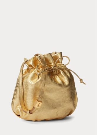 Bolso Ralph Lauren The Pony dorado para mujer