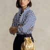 Bolso Ralph Lauren The Pony dorado para mujer Bolso Ralph Lauren The Pony dorado para mujer