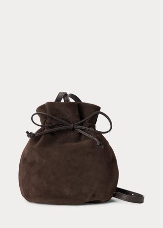 Bolso Ralph Lauren The Suede Pony para mujer en color tabaco