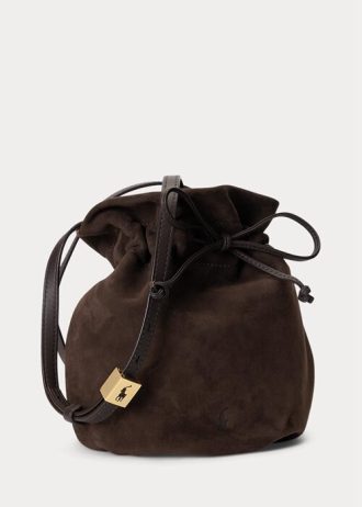Bolso Ralph Lauren The Suede Pony para mujer en color tabaco