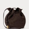 Bolso Ralph Lauren The Suede Pony para mujer en color tabaco
