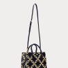 Bolso satchel mediano Marcy de piel con estampado metalizado en azul marino refinado y dorado moderno para mujer de Ralph Lauren Bolso satchel mediano Marcy de piel con estampado metalizado en azul marino refinado y dorado moderno para mujer de Ralph Lauren