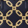 Bolso satchel mediano Marcy de piel con estampado metalizado en azul marino refinado y dorado moderno para mujer de Ralph Lauren Bolso satchel mediano Marcy de piel con estampado metalizado en azul marino refinado y dorado moderno para mujer de Ralph Lauren