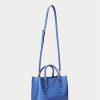 Bolso satchel mediano Marcy de piel repujada Ralph Lauren para mujer en azul de Nueva Inglaterra Bolso satchel mediano Marcy de piel repujada Ralph Lauren para mujer en azul de Nueva Inglaterra