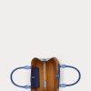 Bolso satchel mediano Marcy de piel repujada Ralph Lauren para mujer en azul de Nueva Inglaterra Bolso satchel mediano Marcy de piel repujada Ralph Lauren para mujer en azul de Nueva Inglaterra