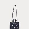 Bolso satchel pequeño Marcy de piel con lunares Ralph Lauren para mujer en azul marino/vainilla refinado Bolso satchel pequeño Marcy de piel con lunares Ralph Lauren para mujer en azul marino/vainilla refinado