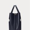 Bolso satchel pequeño Marcy de piel con lunares Ralph Lauren para mujer en azul marino/vainilla refinado Bolso satchel pequeño Marcy de piel con lunares Ralph Lauren para mujer en azul marino/vainilla refinado