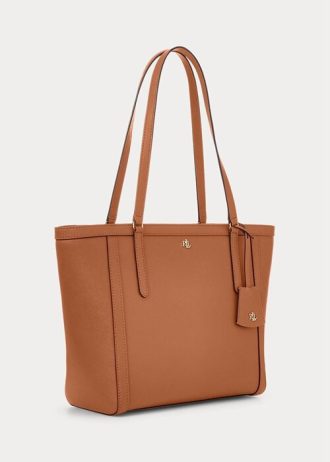 Bolso tote mediano de piel Ralph Lauren Crosshatch Clare para mujer de Lauren Tan
