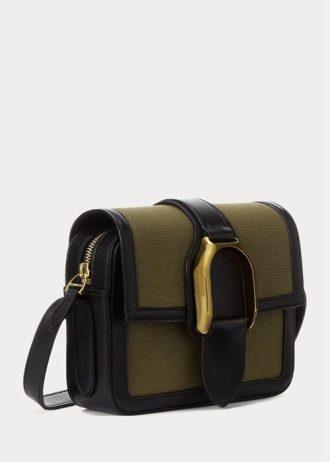 Bolsos cruzados Welington de lona Ralph Lauren para mujer en color oliva