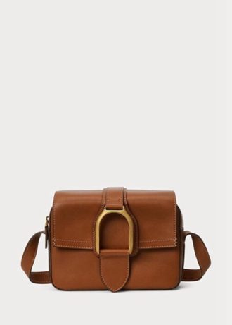 Bolsos cruzados Welington de piel de becerro marrón de Ralph Lauren para mujer