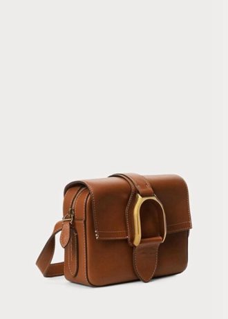 Bolsos cruzados Welington de piel de becerro marrón de Ralph Lauren para mujer