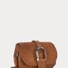 Bolsos de hombro Welington de piel de becerro tejida en marrón Ralph Lauren para mujer Bolsos de hombro Welington de piel de becerro tejida en marrón Ralph Lauren para mujer