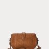 Bolsos de hombro Welington de piel de becerro tejida en marrón Ralph Lauren para mujer Bolsos de hombro Welington de piel de becerro tejida en marrón Ralph Lauren para mujer