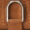Bolsos de hombro Welington de piel de becerro tejida en marrón Ralph Lauren para mujer Bolsos de hombro Welington de piel de becerro tejida en marrón Ralph Lauren para mujer