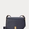 Bolsos de cuero tipo sillín Ralph Lauren Polo ID para mujer en azul marino medianoche Bolsos de cuero tipo sillín Ralph Lauren Polo ID para mujer en azul marino medianoche