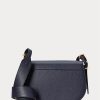 Bolsos de cuero tipo sillín Ralph Lauren Polo ID para mujer en azul marino medianoche Bolsos de cuero tipo sillín Ralph Lauren Polo ID para mujer en azul marino medianoche