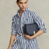 Bolsos de cuero tipo sillín Ralph Lauren Polo ID para mujer en azul marino medianoche Bolsos de cuero tipo sillín Ralph Lauren Polo ID para mujer en azul marino medianoche