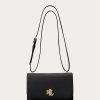 Bolsos de hombro medianos de cuero Ralph Lauren para mujer en color negro Bolsos de hombro medianos de cuero Ralph Lauren para mujer en color negro