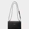 Bolsos de hombro medianos de cuero Ralph Lauren para mujer en color negro Bolsos de hombro medianos de cuero Ralph Lauren para mujer en color negro