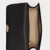 Bolsos de hombro medianos de cuero Ralph Lauren para mujer en color negro Bolsos de hombro medianos de cuero Ralph Lauren para mujer en color negro