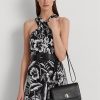 Bolsos de hombro medianos de cuero Ralph Lauren para mujer en color negro Bolsos de hombro medianos de cuero Ralph Lauren para mujer en color negro