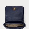 Bolsos de hombro medianos de piel napa acolchada Ralph Lauren para mujer en azul marino refinado Bolsos de hombro medianos de piel napa acolchada Ralph Lauren para mujer en azul marino refinado