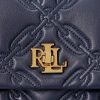 Bolsos de hombro medianos de piel napa acolchada Ralph Lauren para mujer en azul marino refinado Bolsos de hombro medianos de piel napa acolchada Ralph Lauren para mujer en azul marino refinado