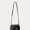 Bolsos de hombro medianos de piel napa Ralph Lauren para mujer, color negro Bolsos de hombro medianos de piel napa Ralph Lauren para mujer, color negro