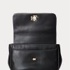 Bolsos de hombro medianos de piel napa Ralph Lauren para mujer, color negro Bolsos de hombro medianos de piel napa Ralph Lauren para mujer, color negro