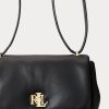 Bolsos de hombro medianos de piel napa Ralph Lauren para mujer, color negro Bolsos de hombro medianos de piel napa Ralph Lauren para mujer, color negro
