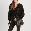 Bolsos de hombro medianos de piel napa Ralph Lauren para mujer, color negro Bolsos de hombro medianos de piel napa Ralph Lauren para mujer, color negro