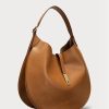 Bolsos de hombro medianos Ralph Lauren Polo Id de piel de becerro marrón para mujer Bolsos de hombro medianos Ralph Lauren Polo Id de piel de becerro marrón para mujer