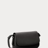 Bolsos de hombro pequeños Maddy de cuero negro para mujer de Ralph Lauren Bolsos de hombro pequeños Maddy de cuero negro para mujer de Ralph Lauren