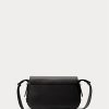 Bolsos de hombro pequeños Maddy de cuero negro para mujer de Ralph Lauren Bolsos de hombro pequeños Maddy de cuero negro para mujer de Ralph Lauren