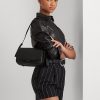 Bolsos de hombro pequeños Maddy de cuero negro para mujer de Ralph Lauren Bolsos de hombro pequeños Maddy de cuero negro para mujer de Ralph Lauren