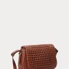 Bolsos de hombro pequeños Maddy de cuero tejido Ralph Lauren para mujer de Lauren Tan Bolsos de hombro pequeños Maddy de cuero tejido Ralph Lauren para mujer de Lauren Tan