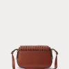 Bolsos de hombro pequeños Maddy de cuero tejido Ralph Lauren para mujer de Lauren Tan Bolsos de hombro pequeños Maddy de cuero tejido Ralph Lauren para mujer de Lauren Tan